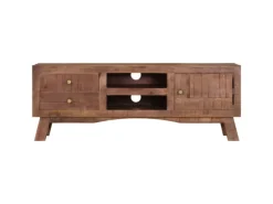 vidaXL TV-Schrank 110x30x40 cm Raues Mangoholz Modell 1