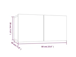 vidaXL TV-Wandschrank Grau Sonoma 60x30x30 cm Holzwerkstoff 1