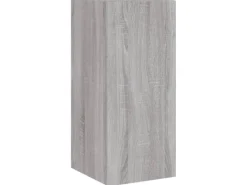 vidaXL TV-Wandschrank mit LED-Leuchten Grau Sonoma 30,5x35x70 cm