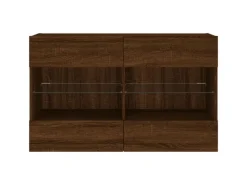 vidaXL TV-Wandschrank mit LED-Leuchten Braun Eichen-Optik 3