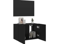 Wohnwände|TV-Wände^vidaXL TV-Wandschrank mit LED-Leuchten Schwarz 60x35x41 cm