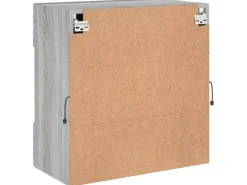 vidaXL TV-Wandschrank mit LED-Leuchten Grau Sonoma 58,5x30x60,5 cm