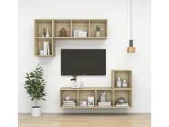 Wohnwände|TV-Wände^vidaXL TV-Wandschrank Sonoma-Eiche 37x37x142,5 cm Holzwerkstoff