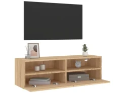 vidaXL TV-Wandschrank Sonoma-Eiche 100x30x30 cm Holzwerkstoff