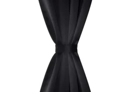 Vorhänge|Gardinen^vidaXL Verdunkelungsvorhang mit Metallösen 270 x 245 cm Schwarz
