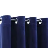 Vorhänge|Gardinen^vidaXL Verdunkelungsvorhänge mit Ösen 2 Stk Samt Dunkelblau 140x245cm