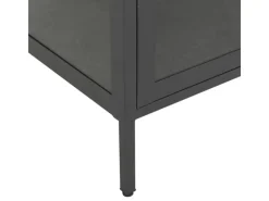 vidaXL Vitrine Anthrazit 90x40x180 cm Stahl und Gehärtetes Glas