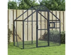 vidaXL Voliere Anthrazit 179x100x185 cm Aluminium