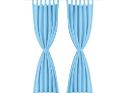 vidaXL Vorhänge Mikro-Satin 2 Stk mit Schlaufen 140 x 175 cm Türkis