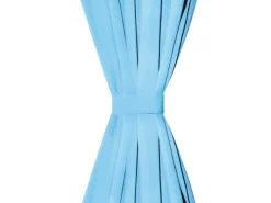 vidaXL Vorhänge Mikro-Satin 2 Stk mit Schlaufen 140 x 175 cm Türkis