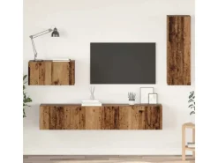 TV-Wände^vidaXL Wand TV Schrank Set 4-Tlg 200 x 30 x 30 cm Holzwerkstoff 3393465