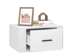 vidaXL Wand-Nachttisch Weiß 50x36x25 cm