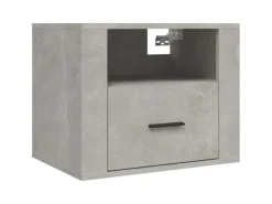 vidaXL Wand-Nachttische 2 Stk Betongrau 50x36x40 cm