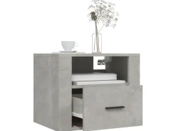 vidaXL Wand-Nachttische 2 Stk Betongrau 50x36x40 cm