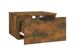 vidaXL Wand-Nachttische 2 Stk Räuchereiche 34x30x20 cm