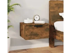 vidaXL Wand-Nachttische 2 Stk Räuchereiche 34x30x20 cm