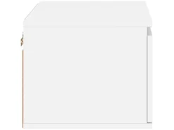 vidaXL Wand-Nachttische mit LED-Leuchten 2 Stk Weiß Modell 4