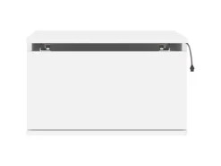 vidaXL Wand-Nachttische mit LED-Leuchten 2 Stk Weiß Modell 4