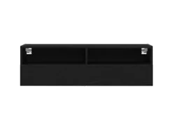 TV-Wände^vidaXL Wand-TV-Schrank 2 Stk Schwarz Eichen-Optik 100x30x30cm 862193