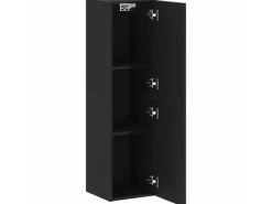 TV-Wände^vidaXL Wand-TV-Schrank Schwarze Eiche 30,5 x 30 x 110 cm Holzwerkstoff 862572