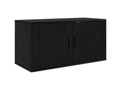 TV-Wände^vidaXL Wand-TV-Schrank Set Wandmontiert 2-Tlg Schwarz Eichen-Optik 3415603