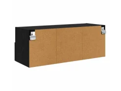 TV-Wände^vidaXL Wand-TV-Schränke 2 Stk Schwarz Eichen-Optik 80 x 30 x 30 cm 882933