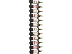 Flaschenregale^vidaXL Wand-Weinregal für 12 Flaschen Schwarz Eisen