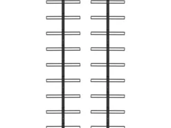 Flaschenregale^vidaXL Wand-Weinregale für 18 Flaschen 2 Stk. Schwarz Eisen