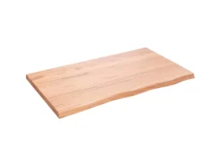 Regale Massivholz^vidaXL Waschtischplatte Hellbraun 100x60x4 cm Massivholz Behandelt