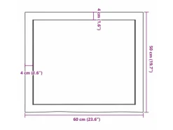 Regale Massivholz^vidaXL Waschtischplatte Hellbraun 60x50x4 cm Massivholz Behandelt
