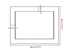 Regale Massivholz^vidaXL Waschtischplatte Hellbraun 40x30x4 cm Massivholz Behandelt