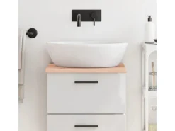 Regale Massivholz^vidaXL Waschtischplatte 40x30x2 cm Massivholz Unbehandelt