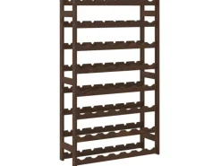 Regale Massivholz|Flaschenregale^vidaXL Weinregal für 56 Flaschen Braun Massivholz Kiefer