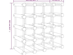 Regale Massivholz^vidaXL Weinregal für 20 Flaschen 46,5x23x46,5 cm Massivholz Kiefer