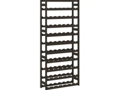 Regale Schwarz^vidaXL Weinregal für 77 Flaschen Schwarz Massivholz Kiefer