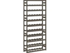 Regale Massivholz^vidaXL Weinregal für 77 Flaschen Grau Massivholz Kiefer
