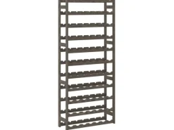 Regale Massivholz^vidaXL Weinregal für 77 Flaschen Grau Massivholz Kiefer