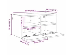 vidaXL Wohnwand 4-Tlg Holzwerkstoff 3402779