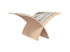 vidaXL Zeitungsständer Holz Freistehend Natur