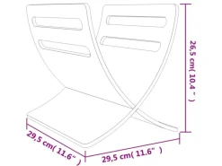 vidaXL Zeitungsständer Holz Freistehend Natur