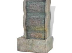 Zimmerbrunnen^vidaXL Zimmerbrunnen mit LED-Licht Polyresin 28,5 x 20,5 x 49,5 cm