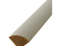 Zierprofile^Viertelstab Kiefer Weiß lackiert 18 mm x 18 mm Länge 2400 mm