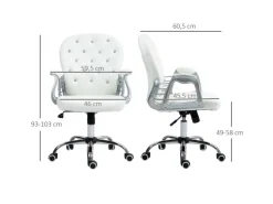 Vinsetto Stühle^Bürostuhl Ergonomisch für Home Office 59 x 60 x 103 cm