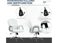 Vinsetto Stühle^Bürostuhl Ergonomisch für Home Office 59 x 60 x 103 cm