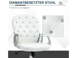 Vinsetto Stühle^Bürostuhl Ergonomisch für Home Office 59 x 60 x 103 cm