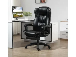 Vinsetto Bürostuhl mit Fußstütze Massagefunktion