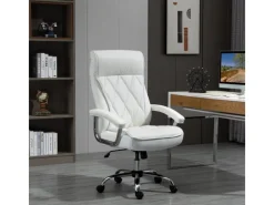 Vinsetto Sessel^Bürostuhl mit Wippenfunktion Weiß