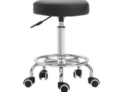 Vinsetto Stühle|Hocker^Höhenverstellbarer Arbeitshocker mit Fußring Ø42 x 50-64 cm