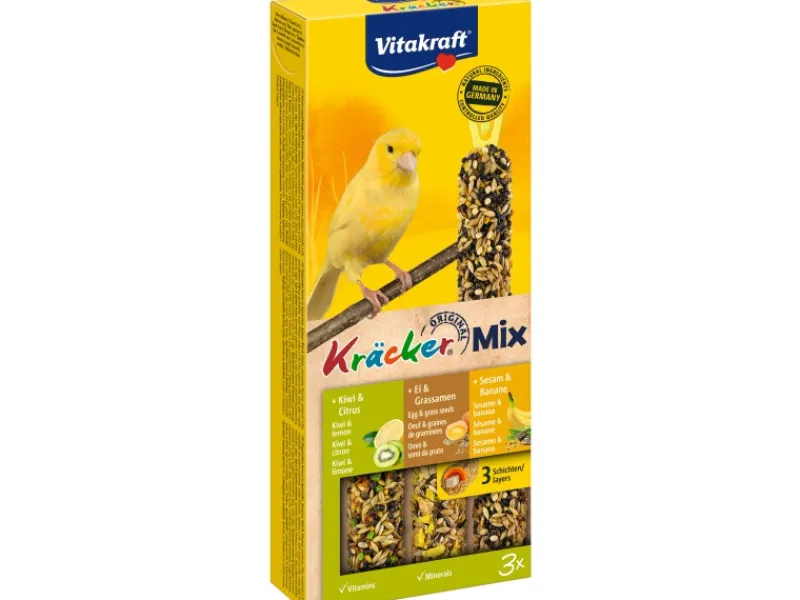 Vitakraft Vogelbedarf^Kräcker Mix Ei/Kiwi/Banane 3 Stück / 80 g