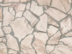 AS-Creation Dekorative Tapeten^Vliestapete Steinmaueroptik Woodn Stone Beige-Braun FSC®